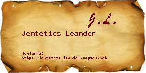 Jentetics Leander névjegykártya